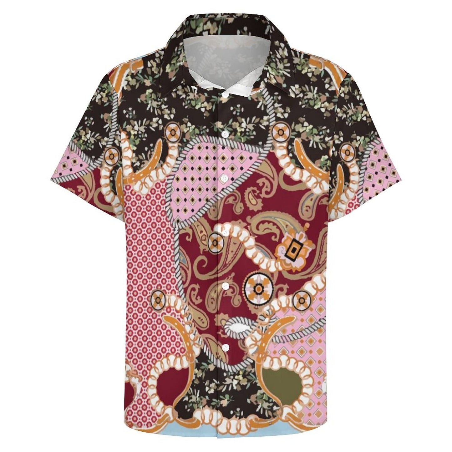 Men's Fashion Casual Printed Short Sleeve Shirts 2306100948