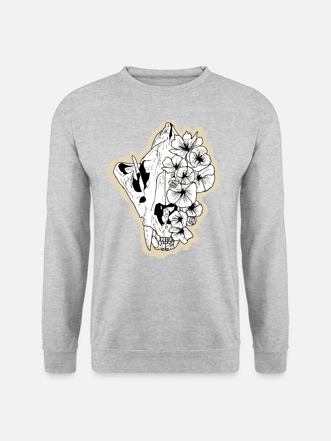 Unisex Round Neck Casual Printed Long Sleeve Sweatshirt