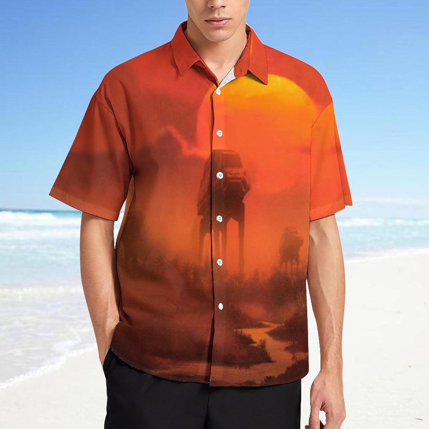 Men's Fashion Casual Printed Short Sleeve Shirts 2306101605