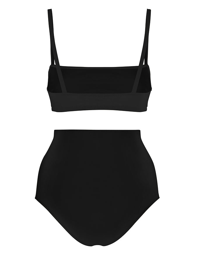 White Simple Print Fashion Bikini Swimsuit