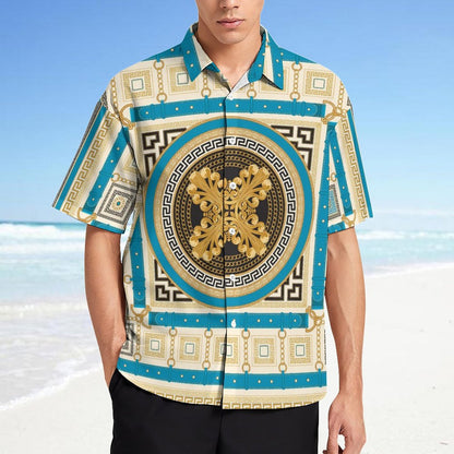 Men's Fashion Casual Printed Short Sleeve Shirts 2306100956