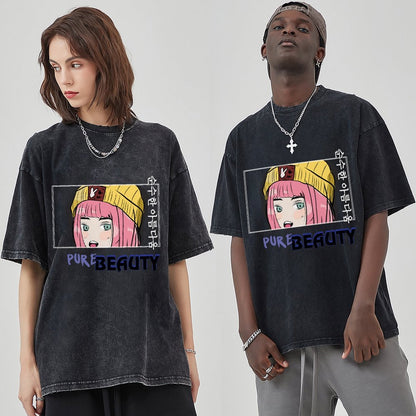 Unisex Vintage Solid Wash T-Shirts 2305103536