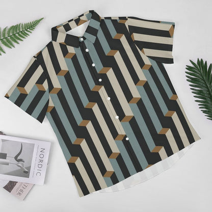 Men's Fashion Casual Printed Short Sleeve Shirts 2306101898