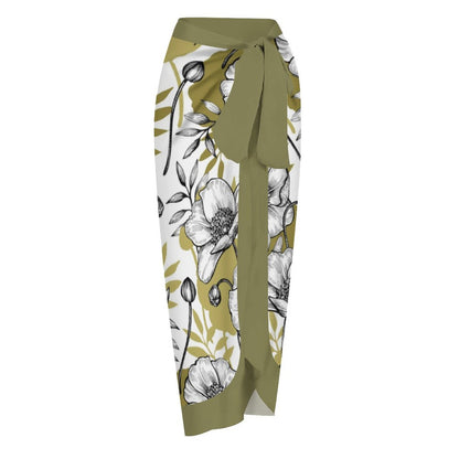 Casual Printed One-Piece Swimsuit And Cover Up 2305102417
