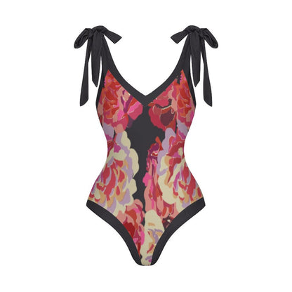 Casual Printed One-Piece Swimsuit And Cover Up 2305102465