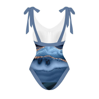 Casual Printed One-Piece Swimsuit And Cover Up 2305102701