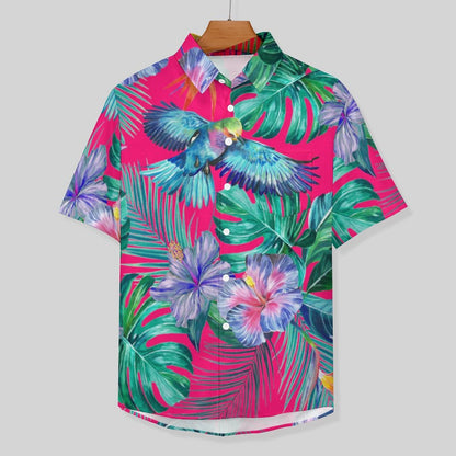 Men's Botanical Art Print Vacation Hawaiian Shirt2305106643