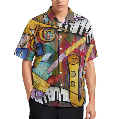 Men's Hawaiian Print Resort Shirt 2305102030