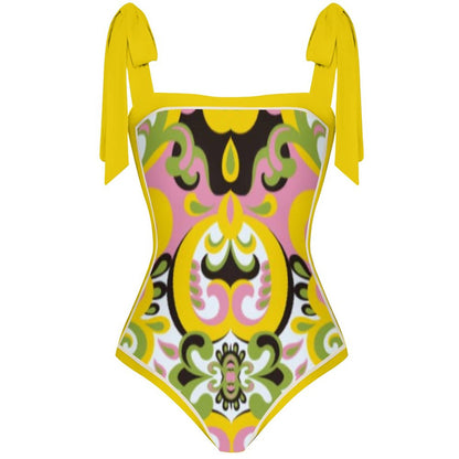 Fashion Printed One Piece Swimsuit And Cover Up 2305106419