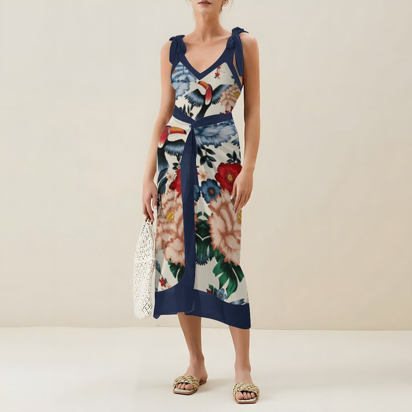 Casual Printed One-Piece Swimsuit And Cover Up 2305104408