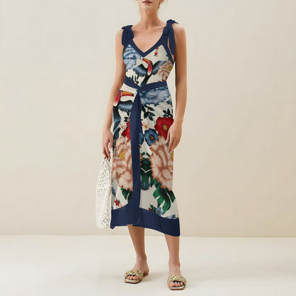 Casual Printed One-Piece Swimsuit And Cover Up 2305104408