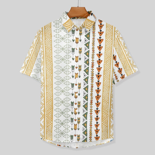 Men's Hawaiian Print Lapel Shirt 2304103753