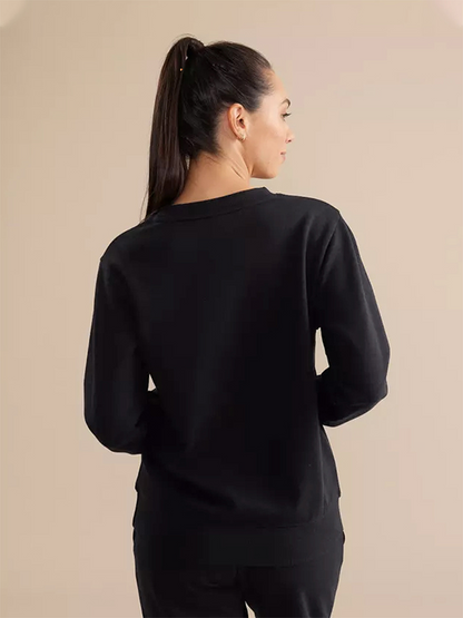 Unisex Round Neck Casual Bicycle Printed Long Sleeve Sweatshirt
