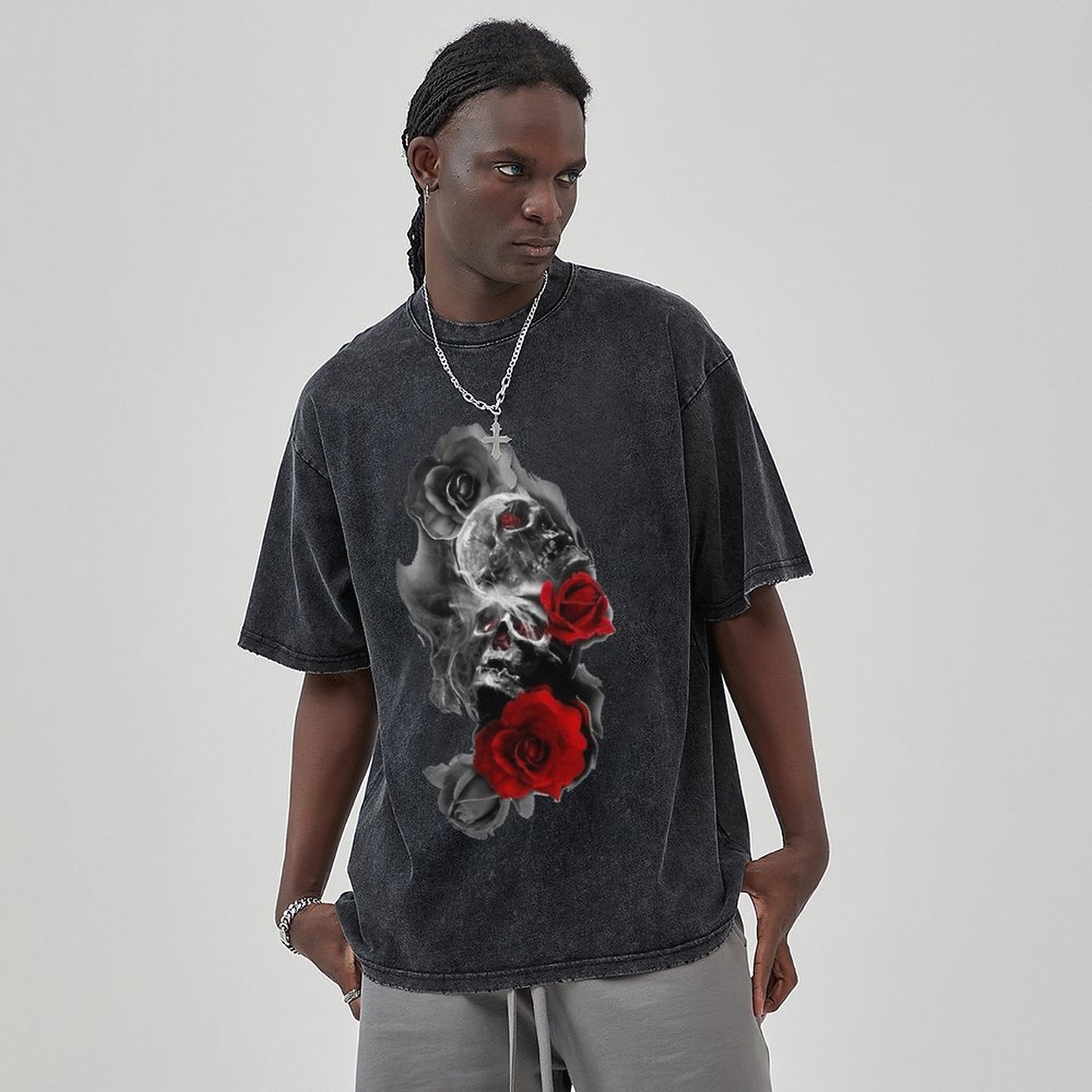 Unisex Vintage Solid Wash T-Shirts 2305104082