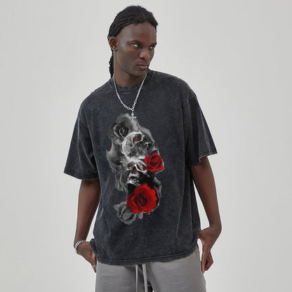 Unisex Vintage Solid Wash T-Shirts 2305104082