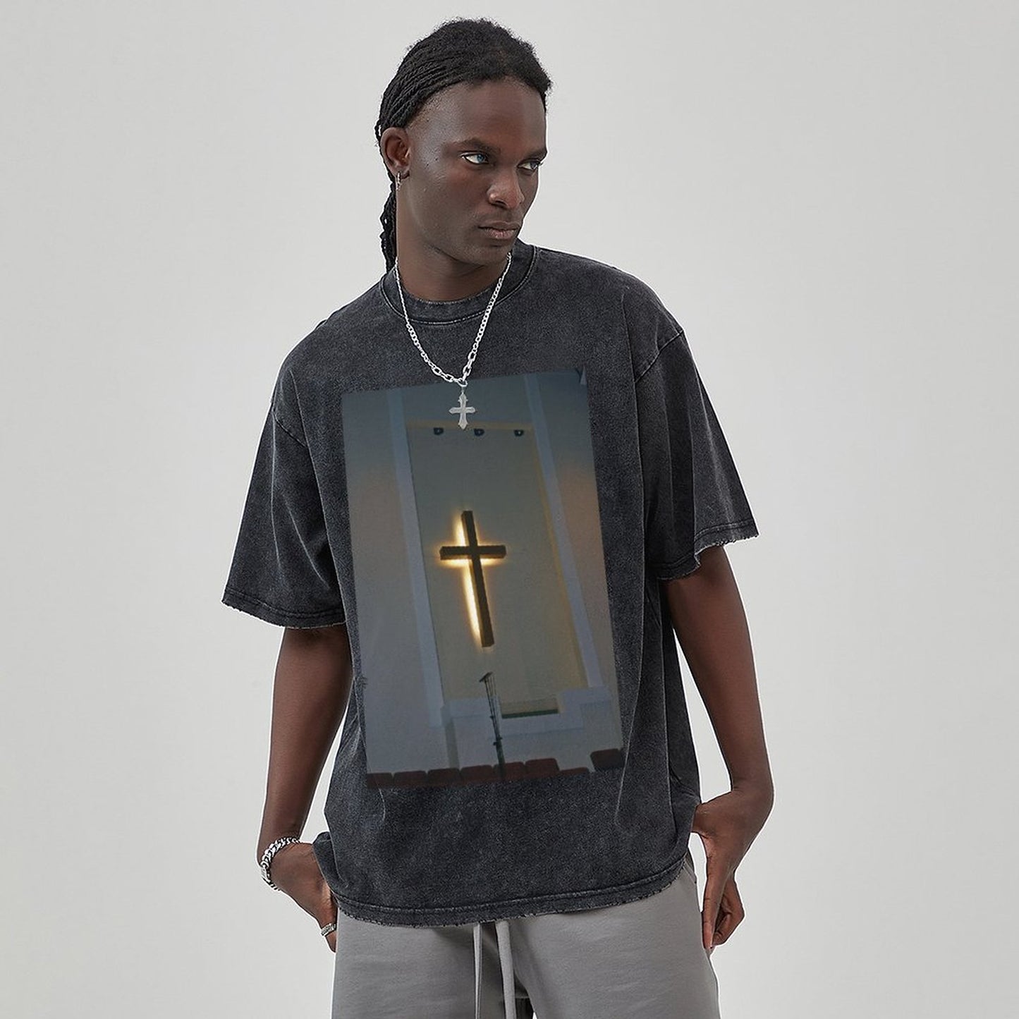 Unisex Vintage Solid Wash T-Shirts 2305103940