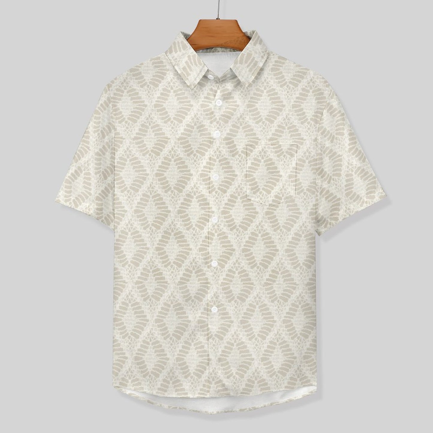 Men's Hawaiian Print Lapel Shirt 2304103746