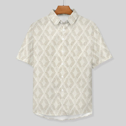 Men's Hawaiian Print Lapel Shirt 2304103746