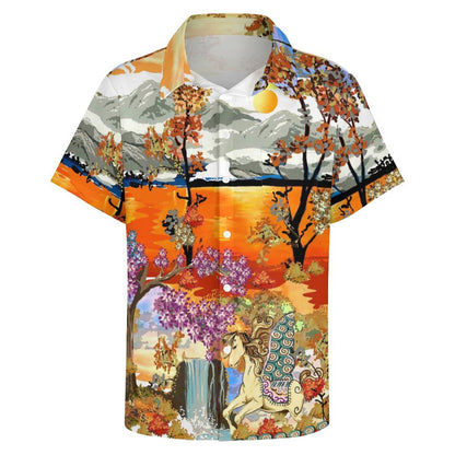 Men's Hawaiian Casual Short Sleeve Shirt 2306105724