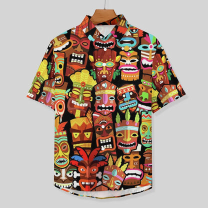 Men's Abstract Print Short Sleeve Shirt  2305106441