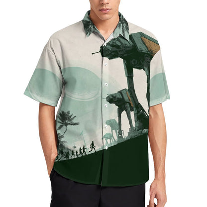 Men's Fashion Casual Printed Short Sleeve Shirts 2306101713