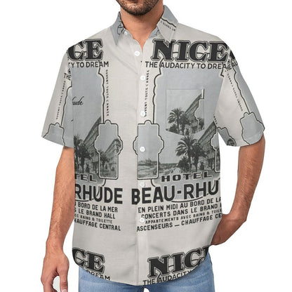 Men's Letter Vacation Hawaiian Shirt 2306104929