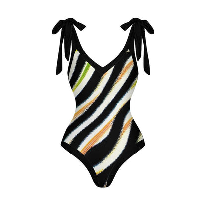 Casual Printed One-Piece Swimsuit And Cover Up 2305102448