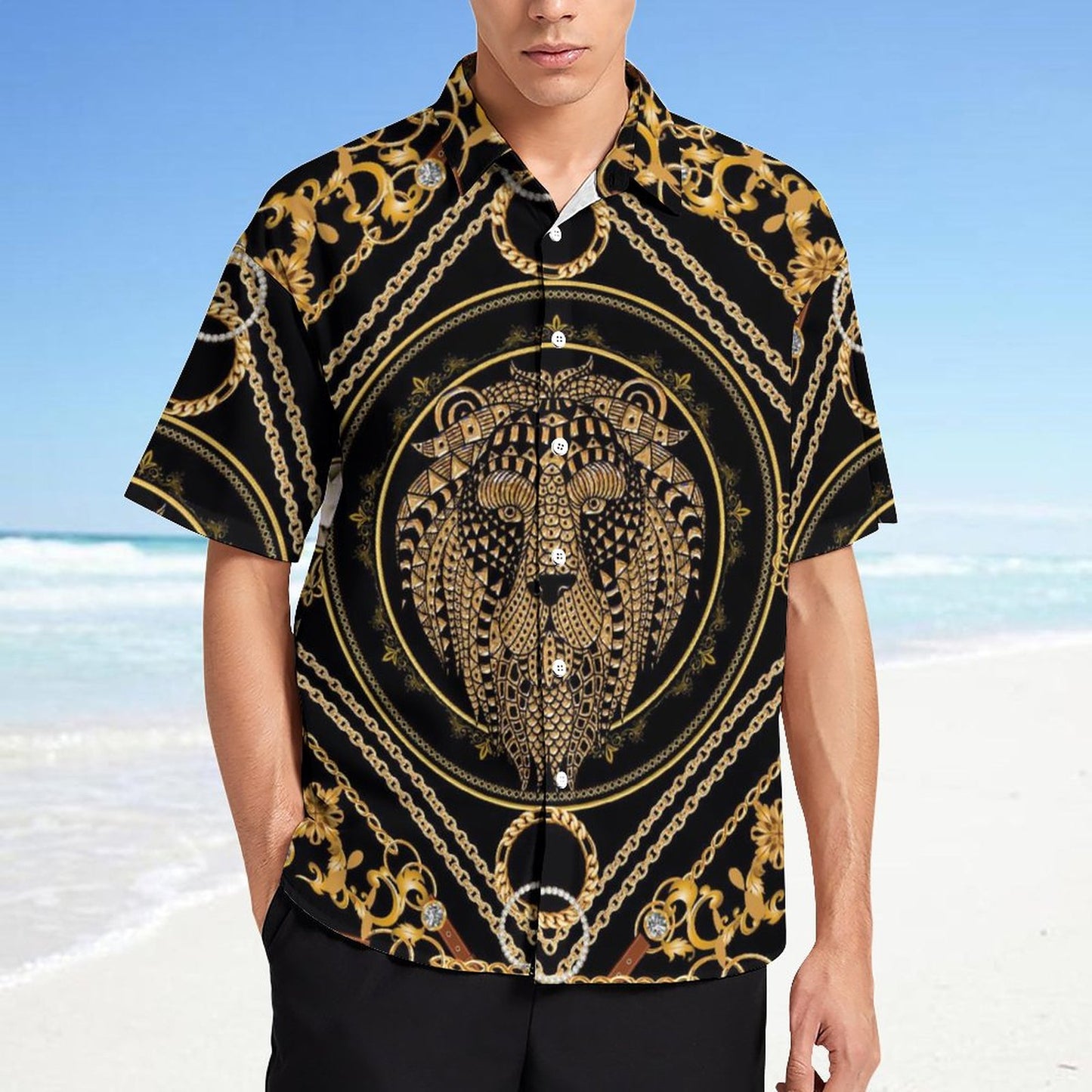 Men's Fashion Casual Printed Short Sleeve Shirts 2306100962