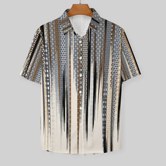 Men's Fashion Casual Printed Short Sleeve Shirts 2306101504