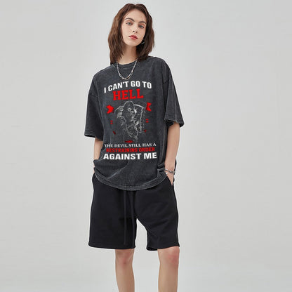 Unisex Vintage Solid Wash T-Shirts 2305104092