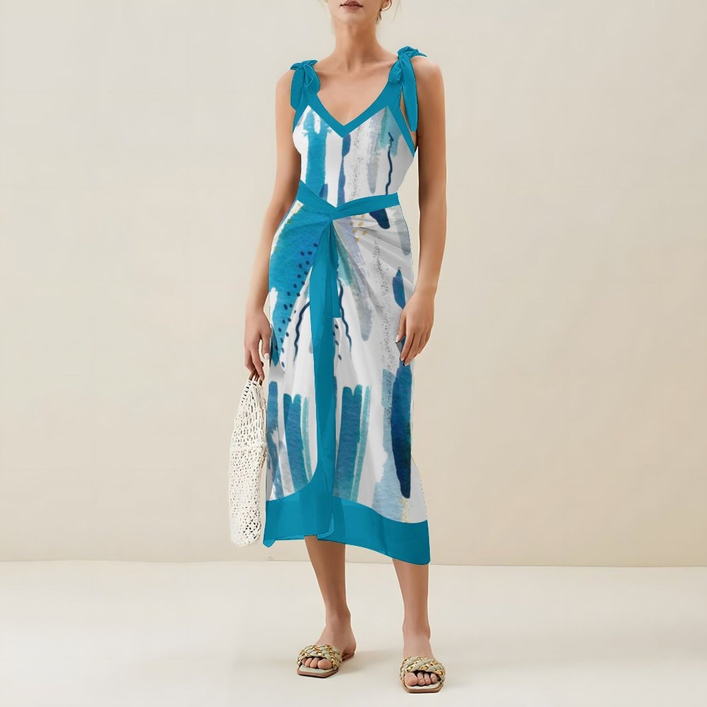 Casual Printed One-Piece Swimsuit And Cover Up 2305103358