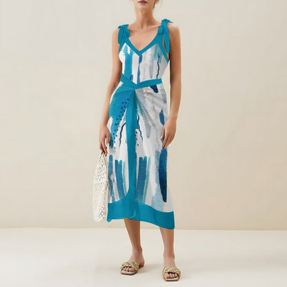 Casual Printed One-Piece Swimsuit And Cover Up 2305103358