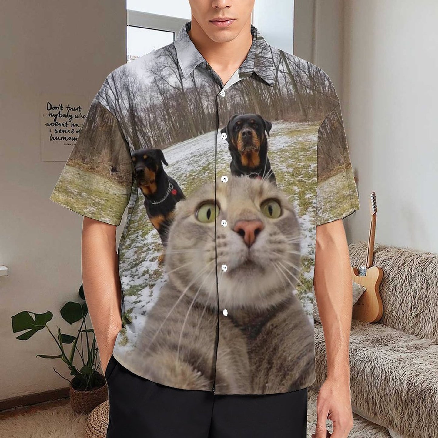 Men's Fashion Casual Printed Short Sleeve Shirts 2306103302