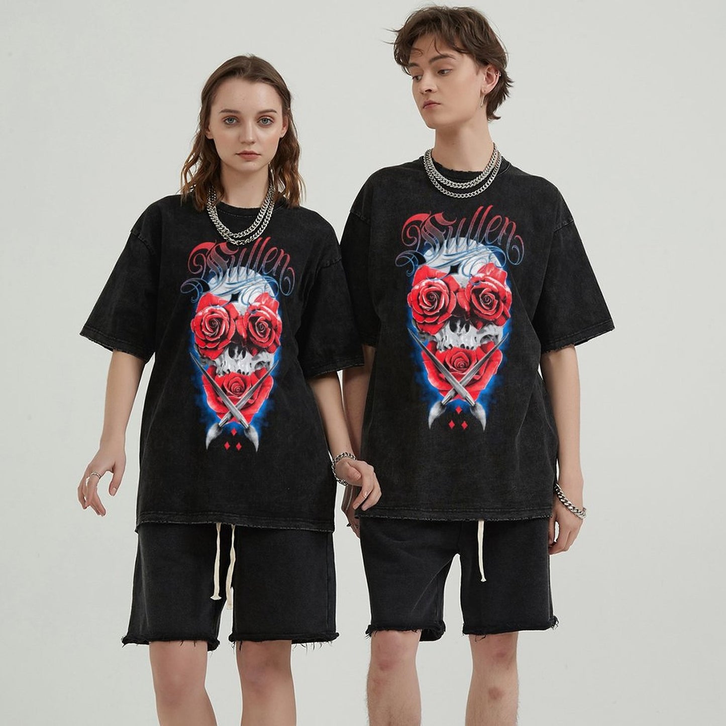 Unisex Vintage Solid Wash T-Shirts 2305104087
