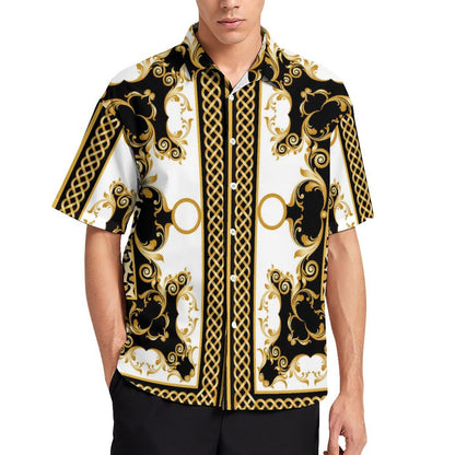 Men's Fashion Casual Printed Short Sleeve Shirts 2306100957