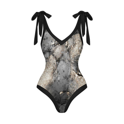 Casual Printed One Piece Swimsuit And Cover Up 2305104869