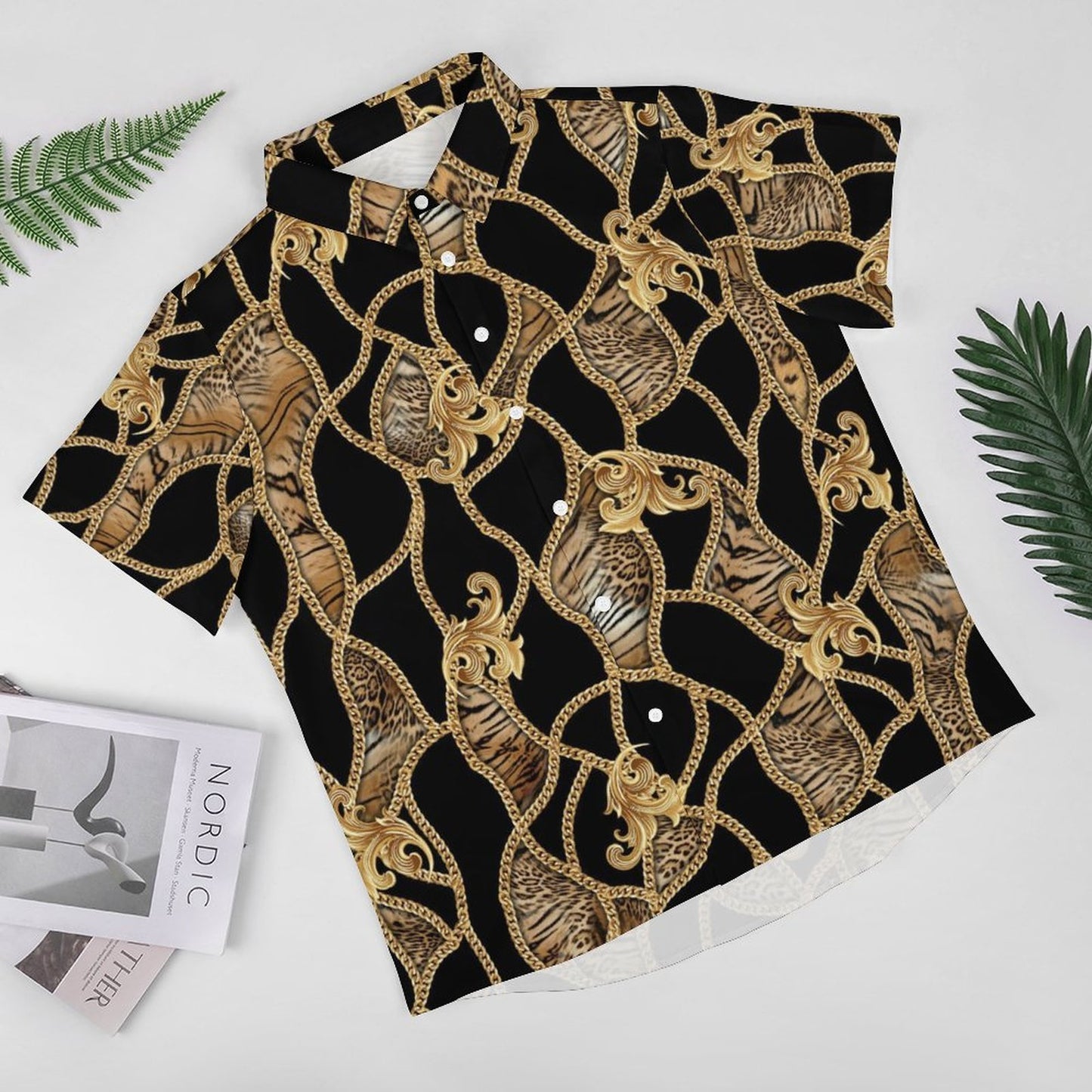 Men's Fashion Casual Printed Short Sleeve Shirts 2306105123