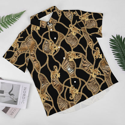 Men's Fashion Casual Printed Short Sleeve Shirts 2306105123