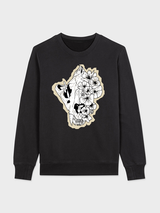Unisex Round Neck Casual Printed Long Sleeve Sweatshirt