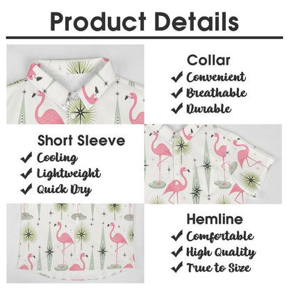 Men's Hawaiian Flamingo Print Vacation Shirt 2306101860