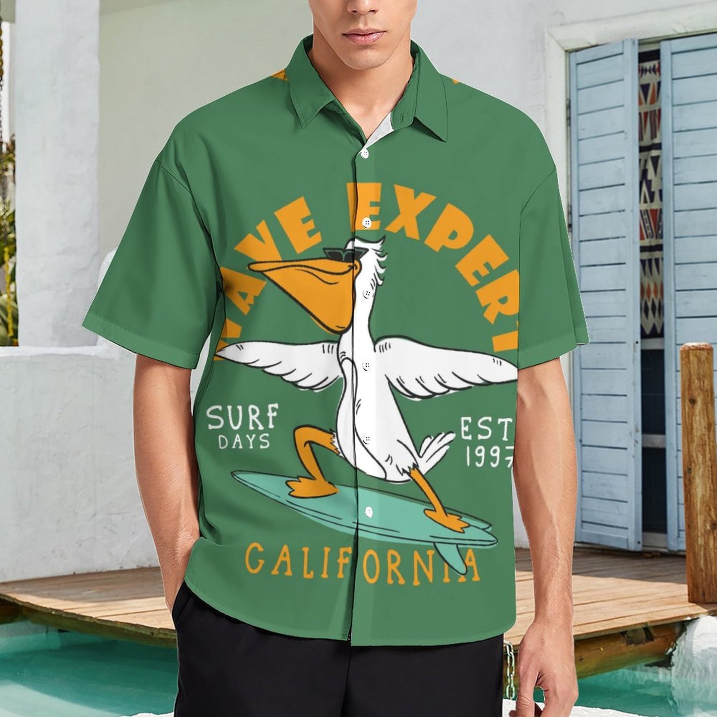 Men's Hawaiian Print Resort Shirt 2305103723