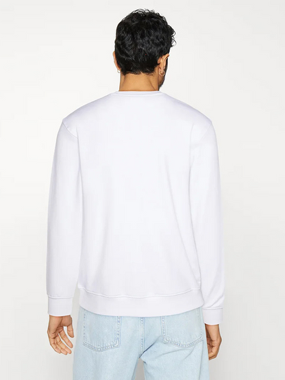 Unisex Round Neck Casual Peace Love Printed Long Sleeve Sweatshirt