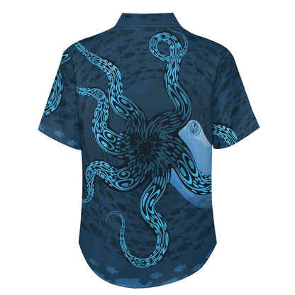 Men's Octopus Painted Print Vacation Hawaiian Shirt 2305106285
