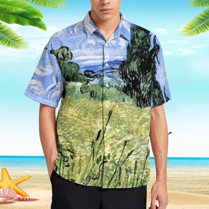 Men's Hawaiian Print Resort Shirt 2305101785
