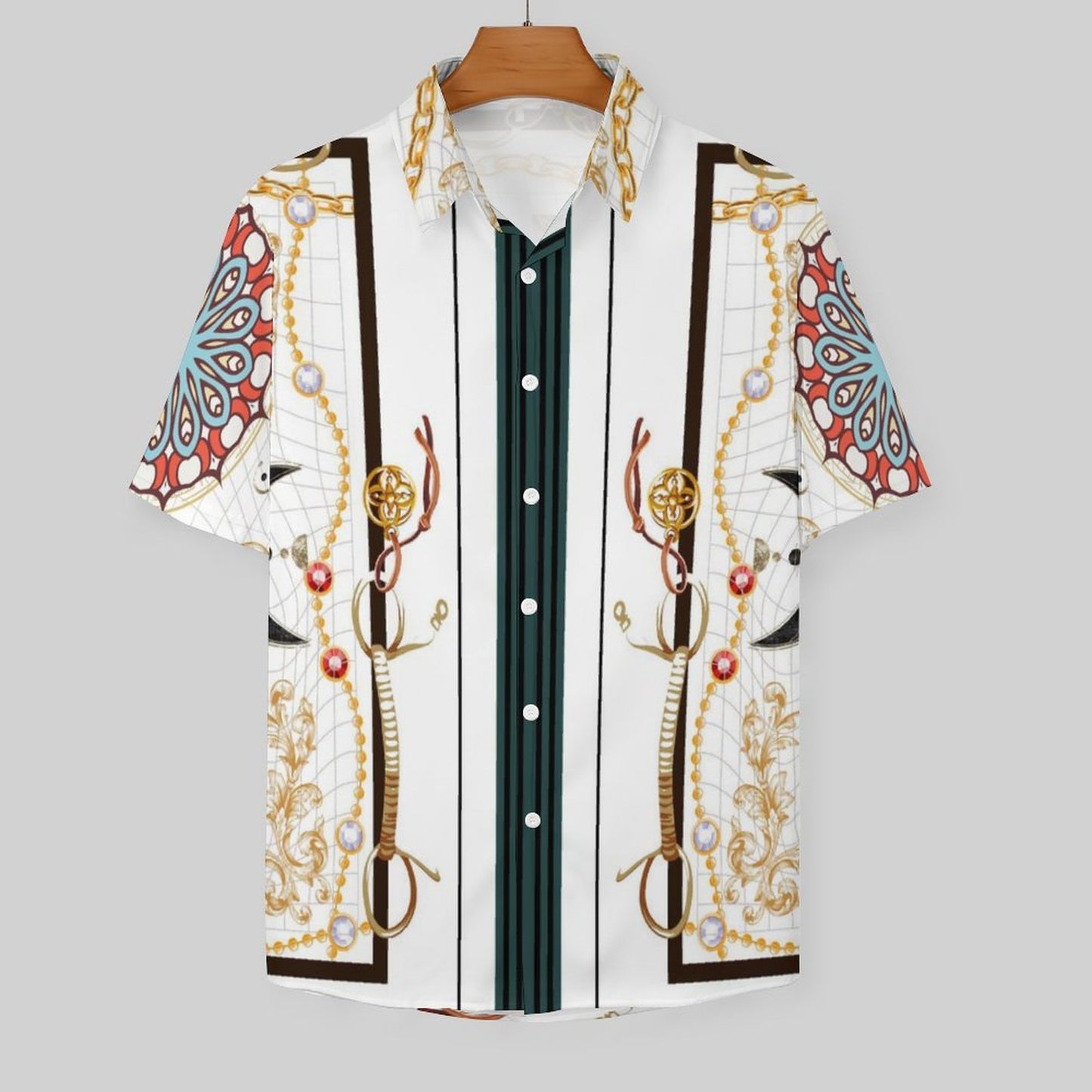 Men's Fashion Casual Printed Short Sleeve Shirts 2306101350