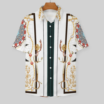 Men's Fashion Casual Printed Short Sleeve Shirts 2306101350