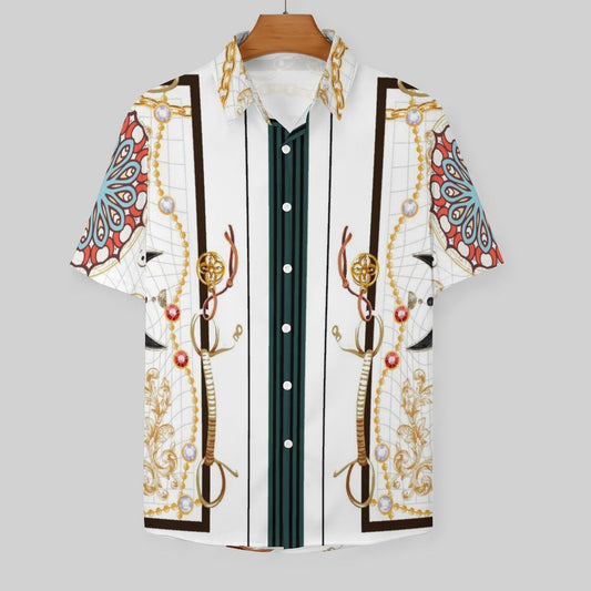 Men's Fashion Casual Printed Short Sleeve Shirts 2306101350