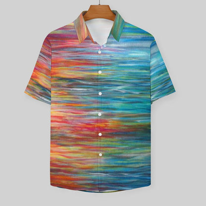 Men's Hawaiian Print Resort Shirt 2305101775