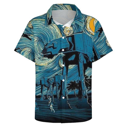 Men's Fashion Casual Printed Short Sleeve Shirts 2306101398
