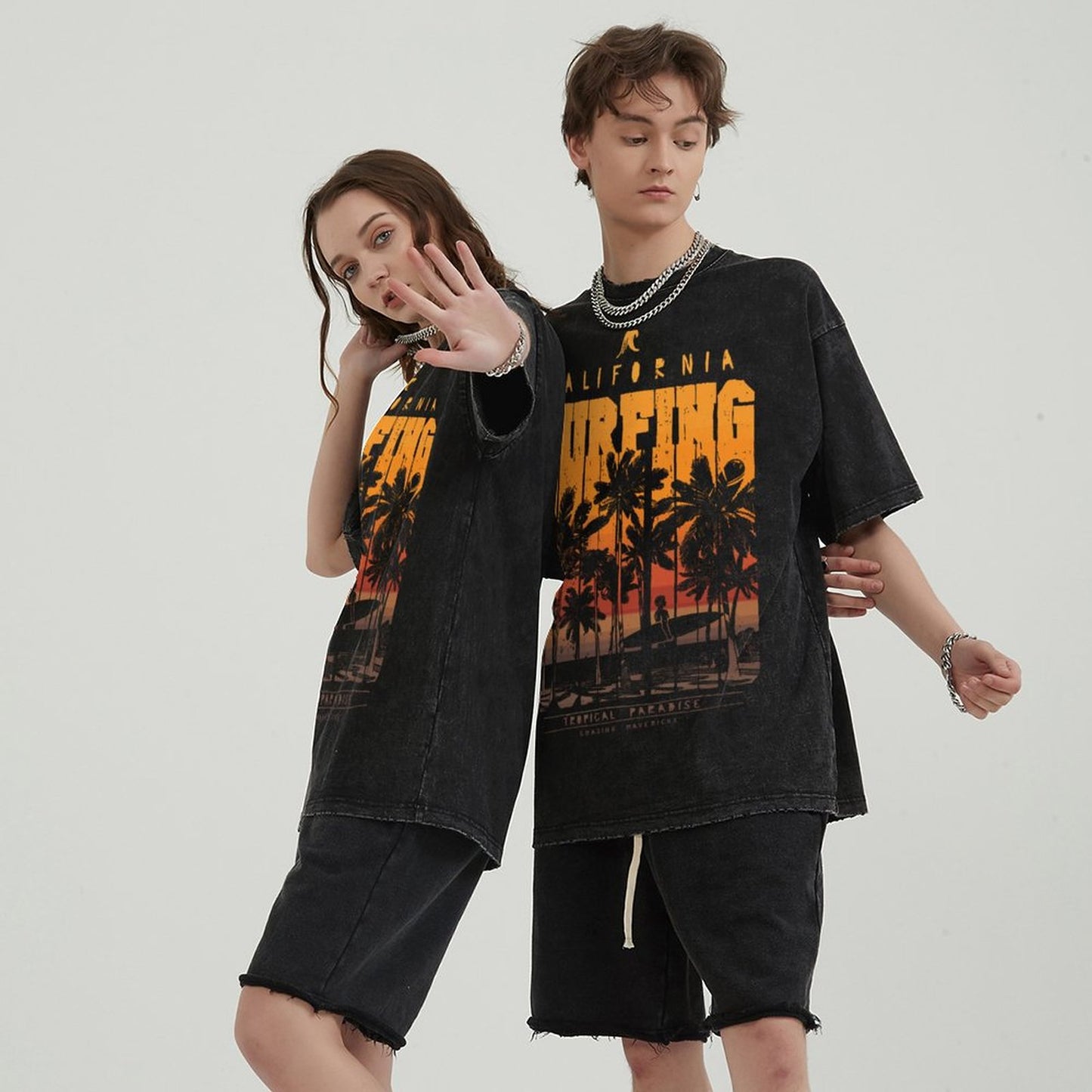 Unisex Vintage Solid Wash T-Shirts 2305101920